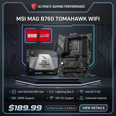 MSI MAG B760 TOMAHAWK WIFI