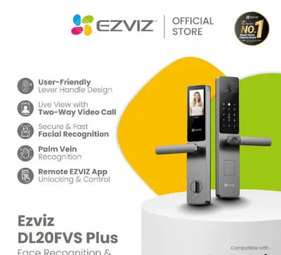 Face ID’li Ezviz aqlli qulfi CS-DL20FVS (WBP,GR) 1