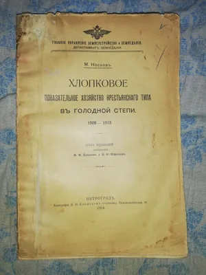 Носков "Хлопковое хозяйство в голодной степи" 1914 г. 1