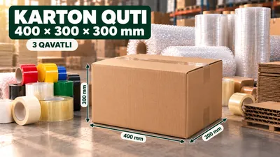 Karton quti 400х300х300 мм | Картонные коробки 1