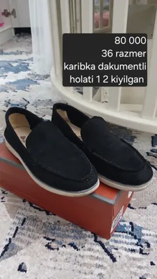loro piano ayollar oyoq kiyimi 36 razmer