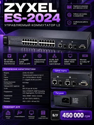 ZyXEL ES-2024 kommutatori