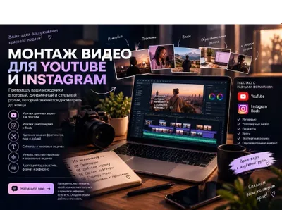 YouTube va Instagram uchun video montaj