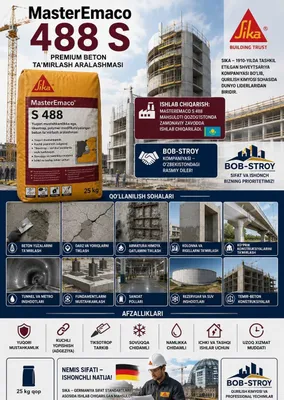 SikaEmaco S 488 beton ta'mirlash uchun