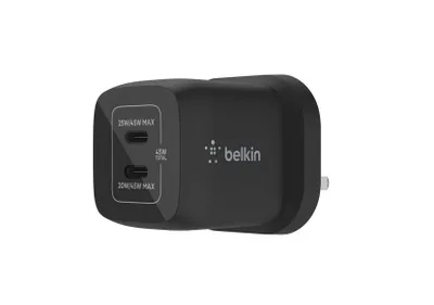 BELKIN 45W Dual USB-C GaN Charger Black tarmoq zaryadlovchi qurilmasi 1