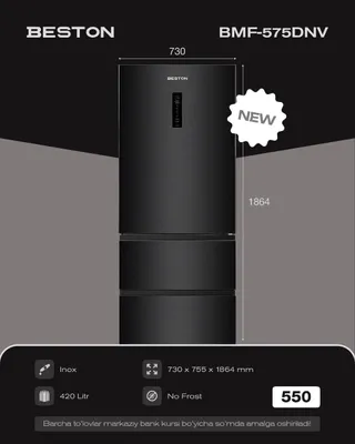 Beston refrigerator BMF575DNV muzlatgich