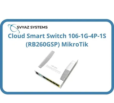MikroTik Cloud Smart Switch 106-1G-4P-1S (RB260GSP) kommutatori