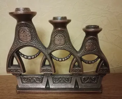 продам подсвечники матрёшки металл тяжелые 1