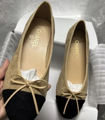 Замшевые балетки chanel 1