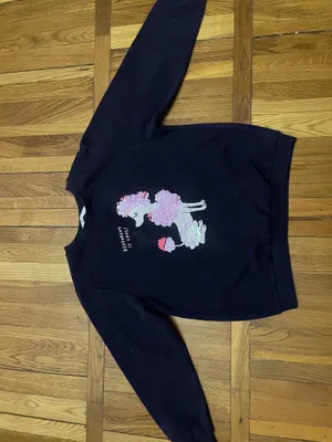 H&M hudisi, sviteri, to‘q ko‘k rangda, ichki qismi tukli, 134/140, 9-10 yosh 1