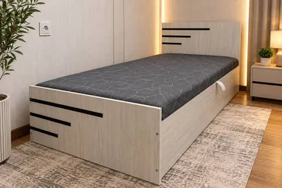 Loft 1 kishilik krovat / Bir kishilik kravat 1