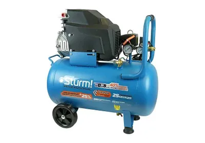 2 kVt quvvatli, 340 l/min unumdorlikka ega, 50 l resiverli Professional moyli havo kompressori 1
