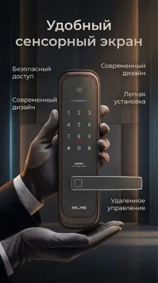 Современный умный цифровой замок с отпечатком пальца MILRE (Korea) 1
