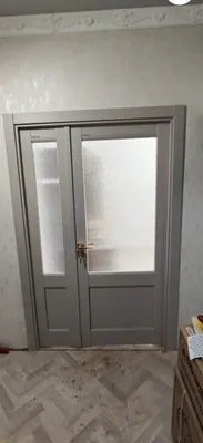 Установка дверей из МДФ, распашных дверей 1