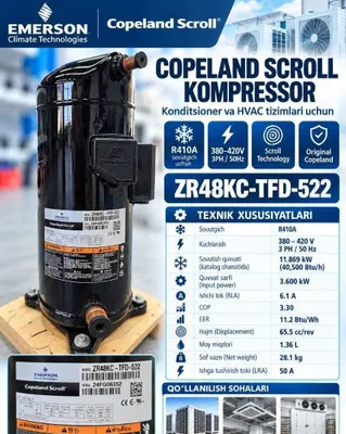Copeland Scroll ZR48KC-TFD-522 kompressori 1