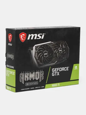 ! VGA videokartasi MSI GTX 1660Ti-ARMOR 6GB, QQS bilan narxi 1