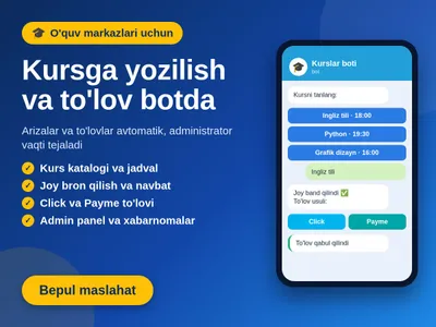 Telegram-бот для записи в учебный центр