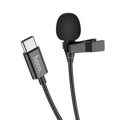 Микрофон петличный Hoco L14 Type-C (черный) и в 3.5 mm вариант есть 1
