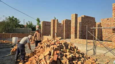 Кладка кирпича, штукатурка, стяжка 1