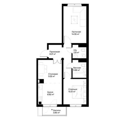 Yashnobod tumanida 60 m², 3 xonali kvartira sotiladi · ID 6351 1