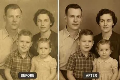 Эски фотосуратларга янги хаёт берамиз! Эски суратларни ташлаб юборманг 1