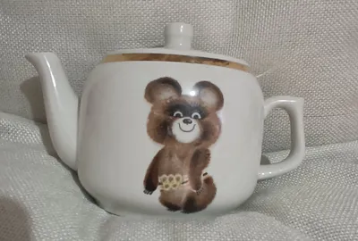 Чайник с рисунком олимпийский мишка 1