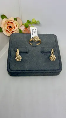 Комплект Brillo из красного золота 585 пробы