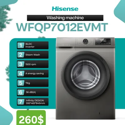 стиральная машина автомат Hisense 6 / 7 / 8 / 9 кг 1