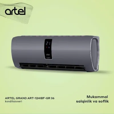 Artel 12 konditsioneri, ombordan chegirma, yetkazib berish bepul
