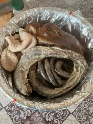 Овцы, мясник, хасип из головы и требухи 1