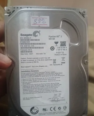 HDD 500GB 89%, almashtirish mumkin