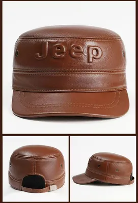 мужской кепка Jeep из 100% натуральной кожи шапка 1