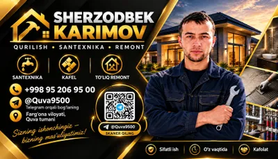 santexnik va kafel terish yoki remunt xizmatlari