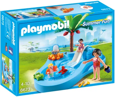 Playmobil 6673 Детский бассейн с горкой 22 pcs 1