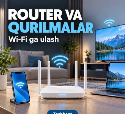 Telefon, noutbuk va televizorni Wi-Fi ga ulash — Toshkent