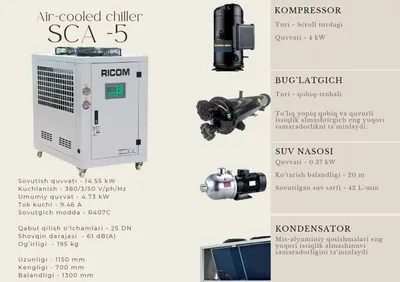Ricom SCA-5 Chiller 5 HP 5 HP chiller 1