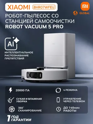 Робот-пылесос Xiaomi Robot Vacuum 5 Pro (камера, LiDAR, влажная и сухая уборка) 1