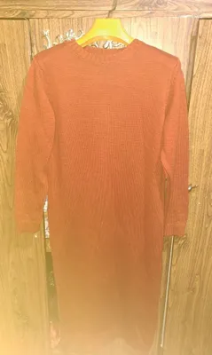 Issiq uzun trikotaj ko‘ylak (terrakota rangli, oversize / S–L) 1