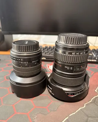 Объективы Canon 16–35 мм и Samyang 14 мм 1
