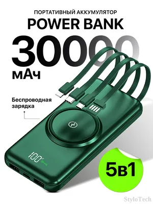 Внешний аккумулятор Power Bank 10000–20000 мА/ч 1