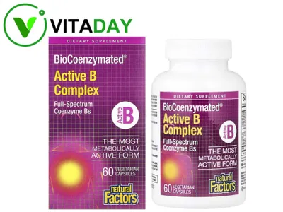 Natural Factors BioCoenzymated Active B Complex комплекс витаминов B 1