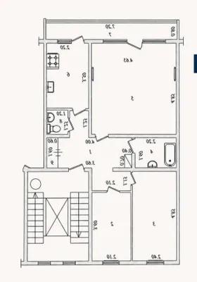 Yakkasaroyda 72 m²li 3 xonali kvartira sotiladi