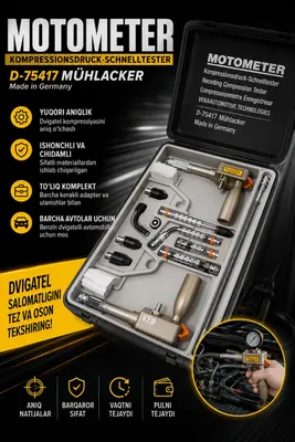 MOTOMETER Kompressiya Testeri — Made in Germany 1