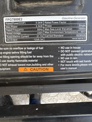 generator 5 kv ………… 1