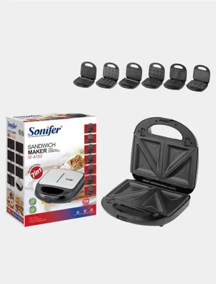 Sonifer 7 в 1: тостер, вафельница, сэндвичница, орешница SF-6155 1