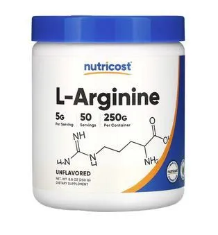 Nutricost, L-arginin, ta’msiz 250 g 1