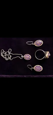 роскошный Серебраный Комплект Турция,