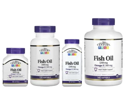 21st Century Рыбий жир 21st Century Fish Oil Omega-3 Omega 3 омега 3 1