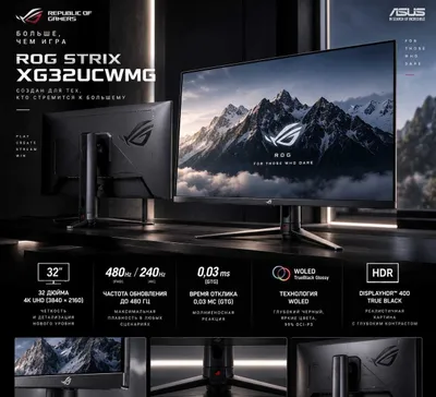 ASUS ROG Strix OLED XG32UCWMG 4K 240Hz / FHD 480Hz 32″