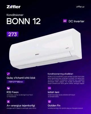Ziffler konditsioneri BOR 12 Yetkazib berish. 1